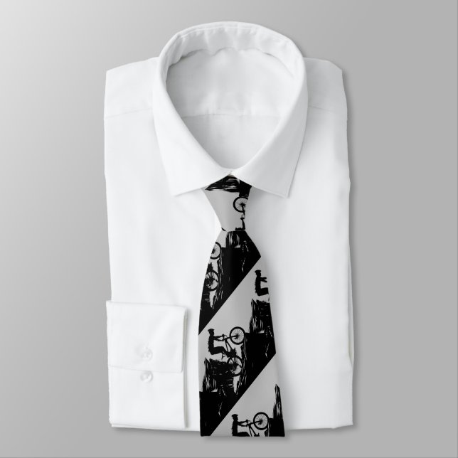 Cross Country Mountain Biking Biker Cycle  Tie (Tied)