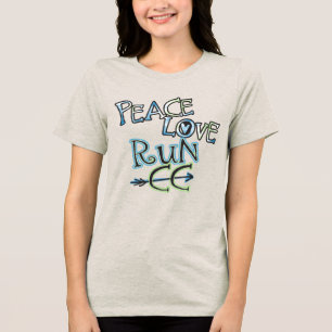 Cross Country PEACE LOVE RUN CC Tri-Blend Shirt