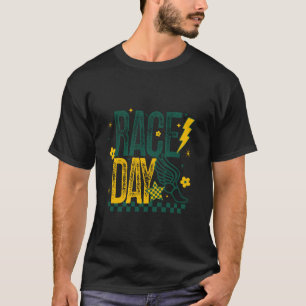 Cross Country Race Day Runner Track and Field Gree T-Shirt