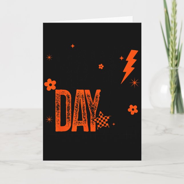 Cross Country Race Day Runner Track And Field Oran Card (Front)