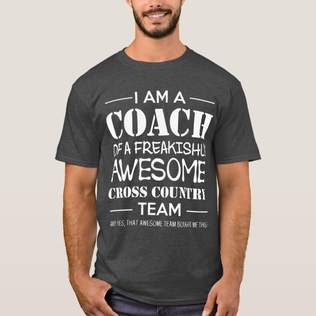 Cross Country Runner Coach Design T-Shirt (Front)