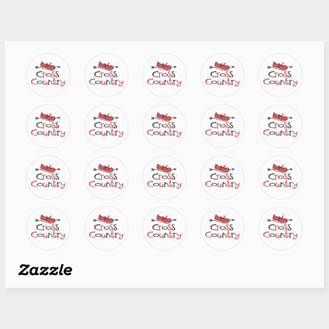 Cross Country Runner © Cute Shoe Symbol Stickers (Sheet)
