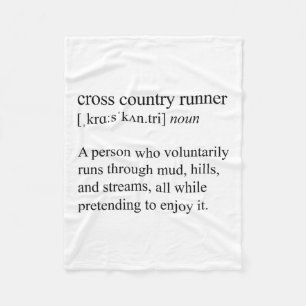 Cross Country Runner Definition, Xc Running  Fleece Blanket