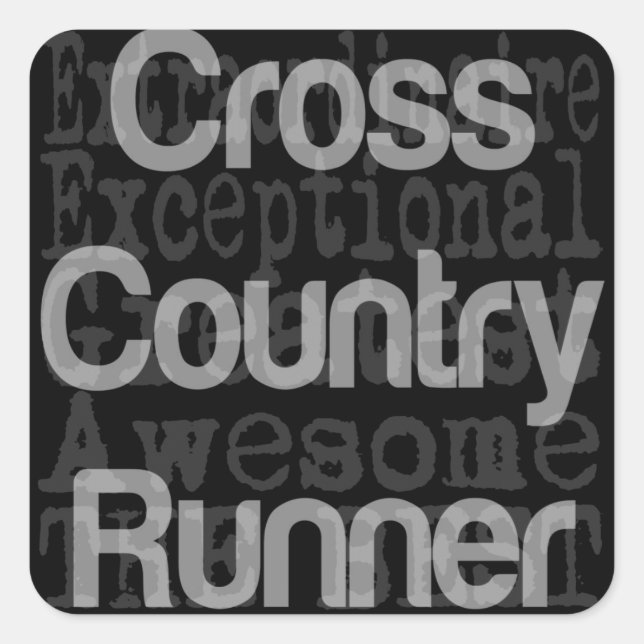 Cross Country Runner Extraordinaire Square Sticker (Front)