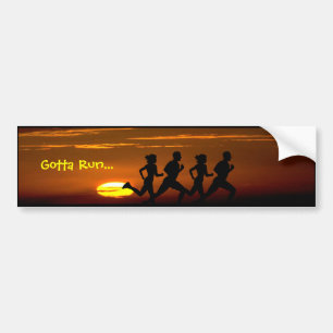 Cross Country Runner -  Gotta Run... (Sunset) Bumper Sticker