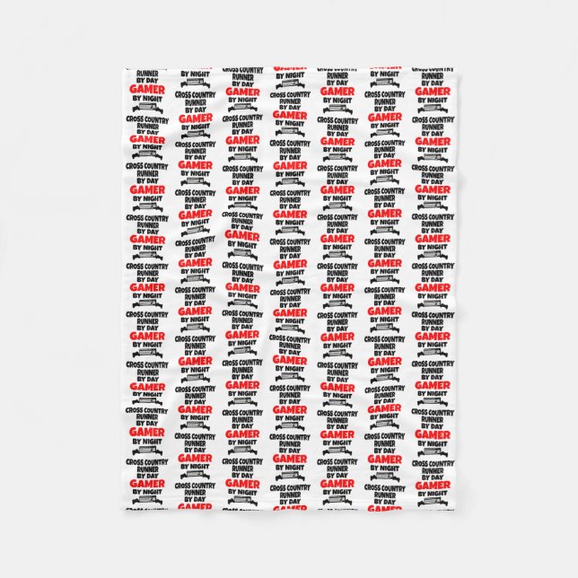 Cross Country Runner Loves Playing Video Games  Fleece Blanket (Front)