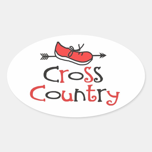 Cross Country Runner Shoe Stickers (Front)