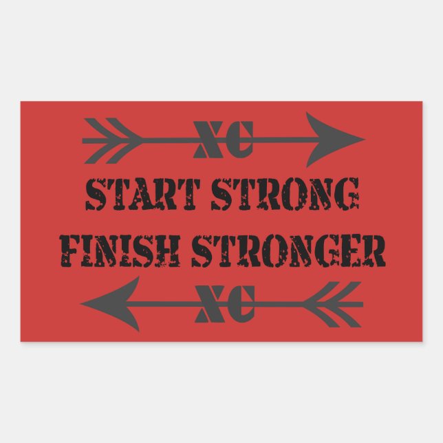 Cross Country Runner Strong Stickers (Front)