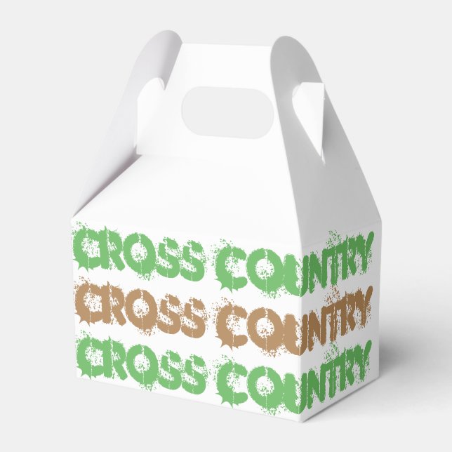 Cross Country Runner themed Favour Box (Front Side)