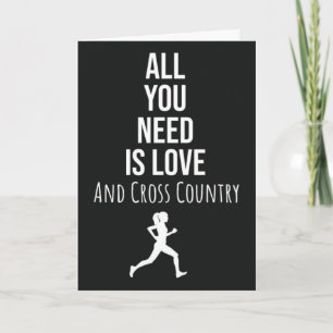 Cross Country Running Cards Runner Fitness Track