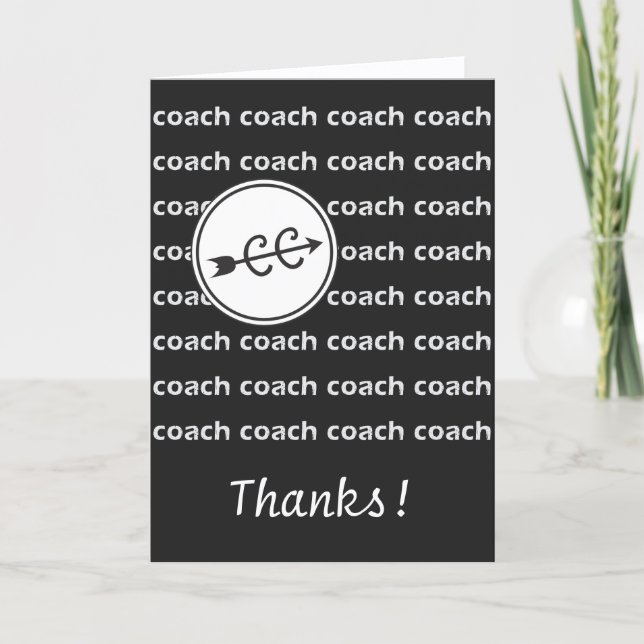 Cross Country Running Coach Thanks Card (Front)