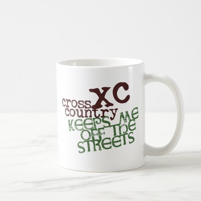 Cross Country Running © Funny Keeps me off Streets Coffee Mug (Right)
