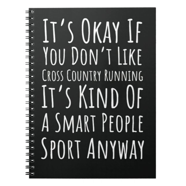 Cross Country Running Gifts Track And Field Runner Notebook (Front)