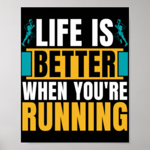 Cross Country Running Life Is Better When Athletic Poster