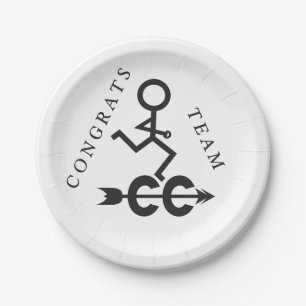 Cross Country Running Paper Plates Party Supplies