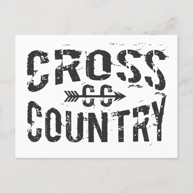 cross country running Postcard (Front)