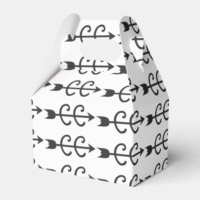 Cross Country Running Symbols Favour Box (Front Side)