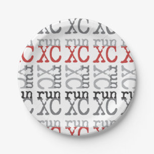 Cross Country Running - XC Run Paper Plate