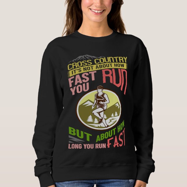 Cross Country Running XC Run Race Coach Sweatshirt (Front)