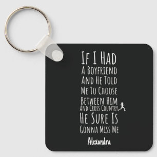 Cross Country Senior Night Gift Ideas Women Her XC Key Ring