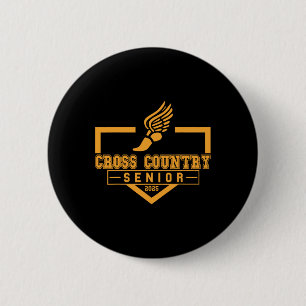 Cross Country Senior Night Senior 2025 Graduation  6 Cm Round Badge