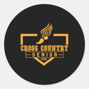 Cross Country Senior Night Senior 2025 Graduation Classic Round Sticker