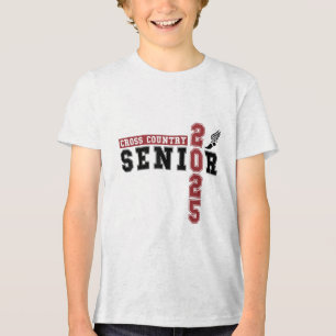Cross Country Senior Night Senior 2025 Graduation Tri-Blend Shirt