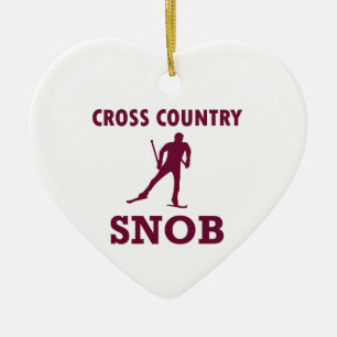 Cross Country Ski Snob Ceramic Tree Decoration