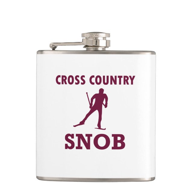 Cross Country Ski Snob Hip Flask (Front)