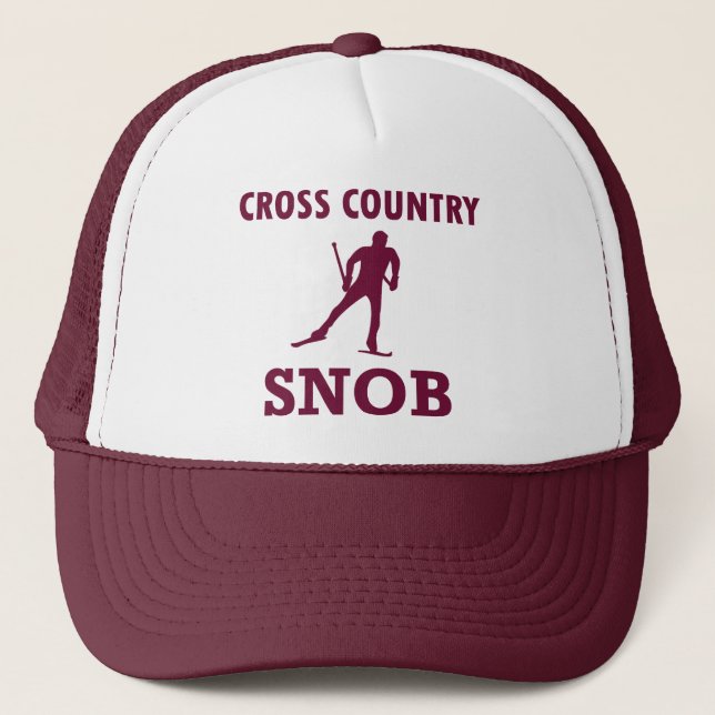 Cross Country Ski Snob Trucker Hat (Front)