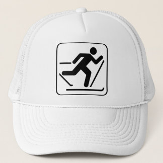 Cross Country Ski Symbol Hat