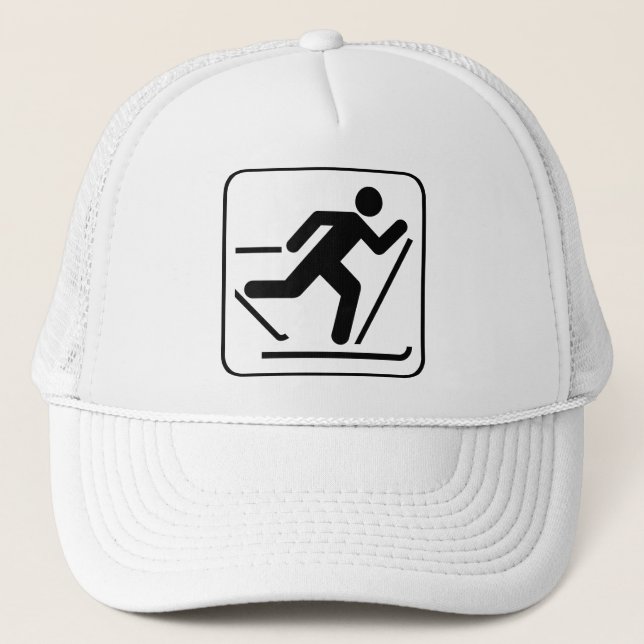 Cross Country Ski Symbol Hat (Front)