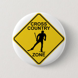 Cross Country Ski Zone 6 Cm Round Badge