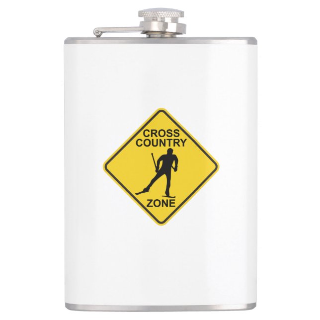 Cross Country Ski Zone Hip Flask (Front)