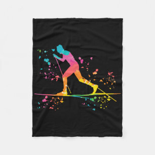 Cross Country Skier Nordic Xc Skiing _14  Fleece Blanket