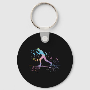 Cross Country Skier Nordic Xc Skiing _15 Key Ring