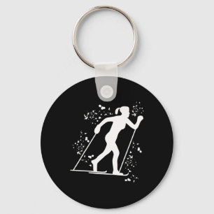 Cross Country Skier Nordic Xc Skiing _5 Key Ring