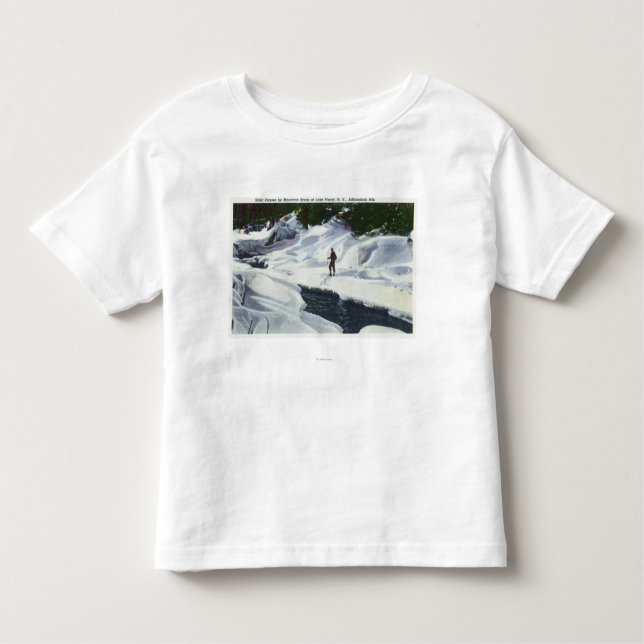 Cross-Country Skier Pauses by Mountain Brook Toddler T-Shirt (Front)