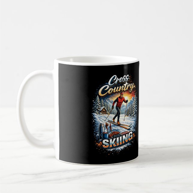 Cross Country Skiing Coffee Mug (Left)