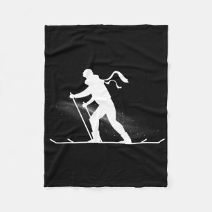 Cross-country Skiing, Cross-country Skiing With Fu Fleece Blanket