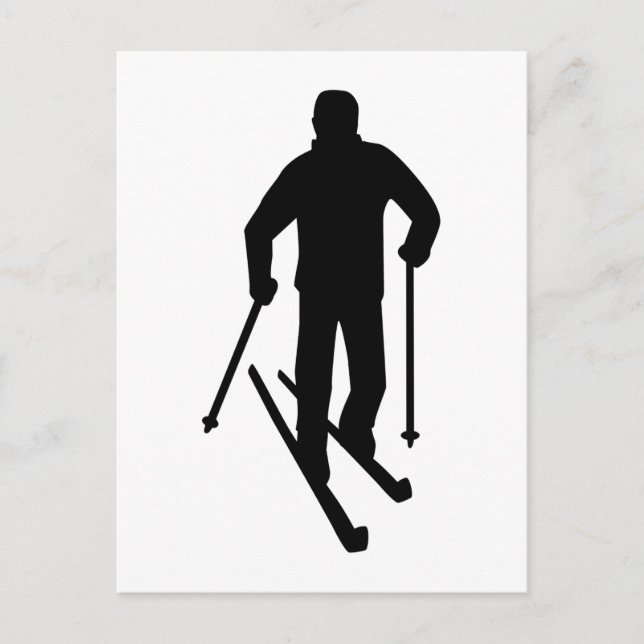 Cross-country skiing postcard (Front)