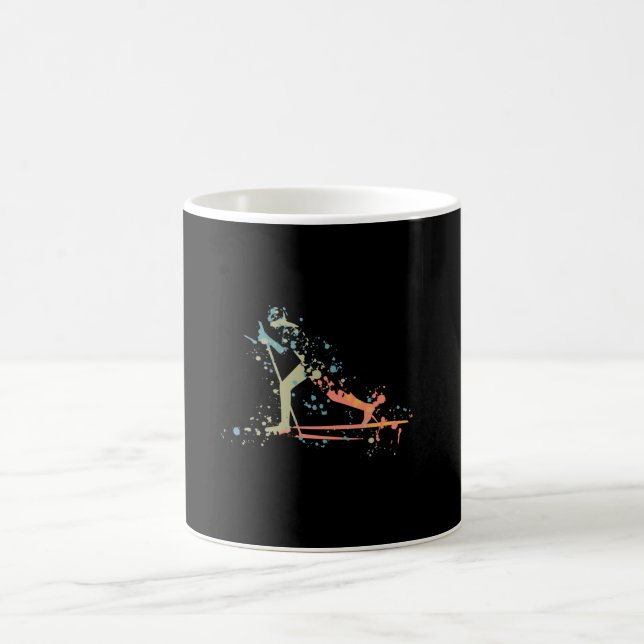 Cross Country Skiing Splash Coffee Mug (Center)