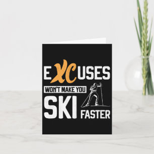 Cross Country Skiing Xc Excuses Nordic Skiing Biat Card