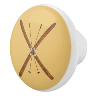 Cross-Country Skis And Poles Ceramic Knob