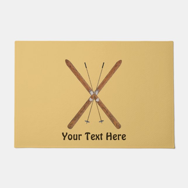 Cross-Country Skis And Poles Doormat (Front)