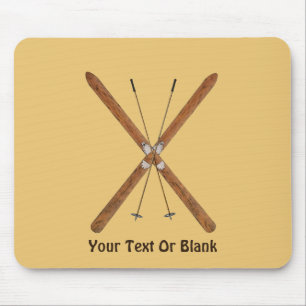 Cross-Country Skis And Poles Mouse Pad