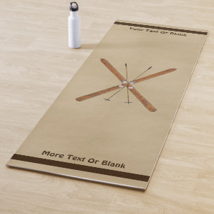Cross-Country Skis And Poles Yoga Mat
