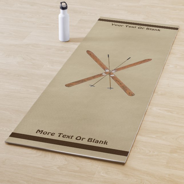 Cross-Country Skis And Poles Yoga Mat (In Situ)