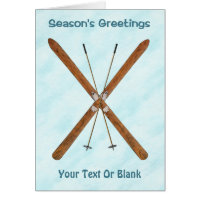 Cross-Country Skis On Snow