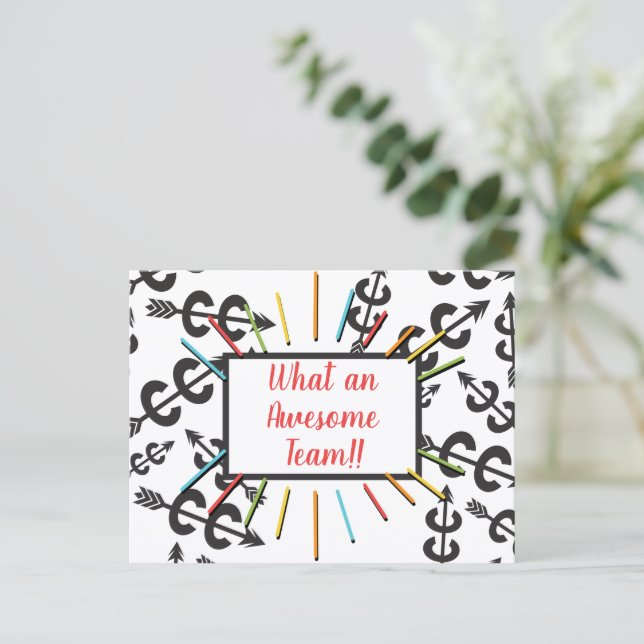 Cross Country Symbols Awesome Team Postcard (Standing Front)